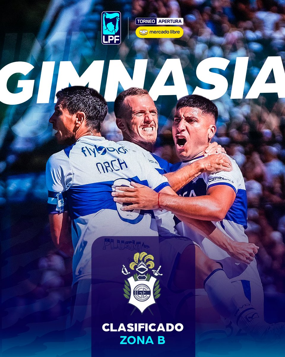 LigaAFA's tweet photo. ¡Clasificó El Lobo! 🐺 @gimnasiaoficial se metió en los playoffs del #TorneoMercadoLibre 2026 🏆 https://t.co/GZ3k2udqFf