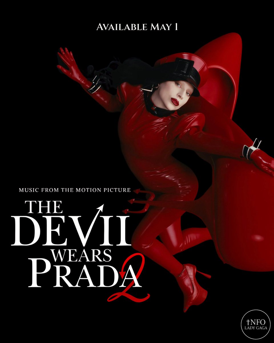 The Devil Wears Prada 2 (Music from the Motion Picture) 👠

1 de Maio em todas as plataformas digitais 

Incluindo: “RUNWAY”, “Shape of a Woman” e “Glamorous Life”, de Lady Gaga.