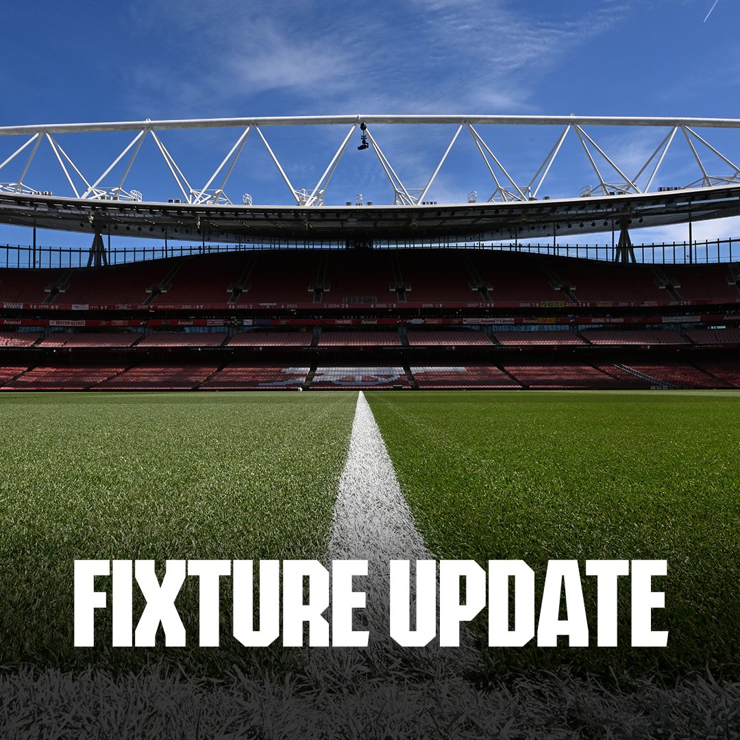 Arsenal's tweet photo. Our final Premier League home game of the season against Burnley has been confirmed 👇
