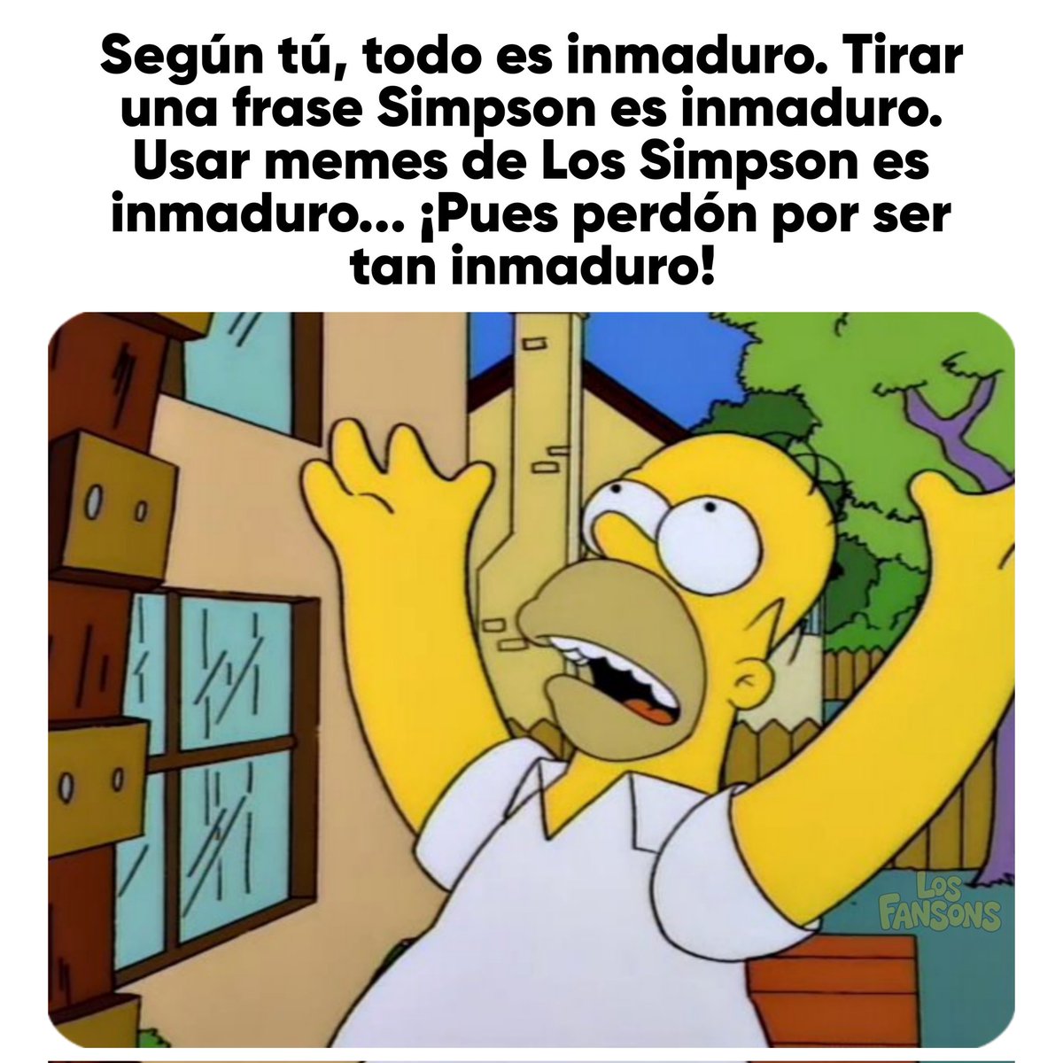 FansonsOficial's tweet image. ¡Perdón por ser tan inmaduro! 😒 #LosSimpson #LosSimpsons #Memes