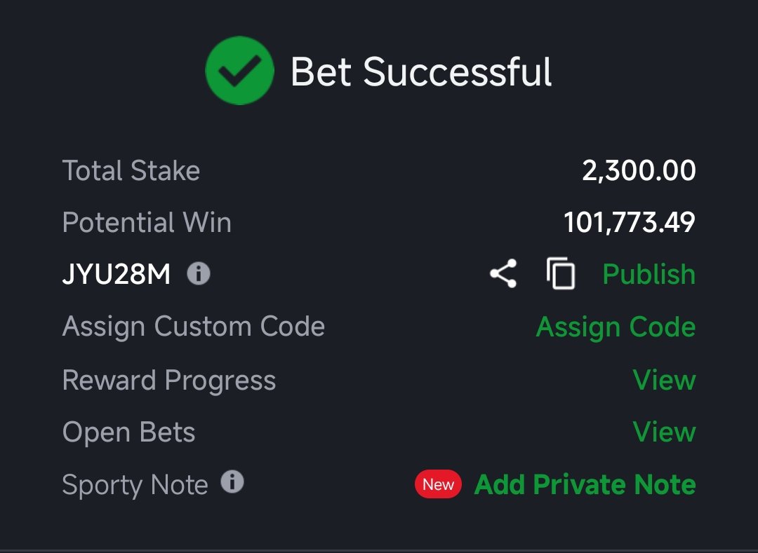 savageeology's tweet image. JYU28M

Let's try this for staking power.

#boom #sportybet #code #won #bet #sporty #gambleresponsibly