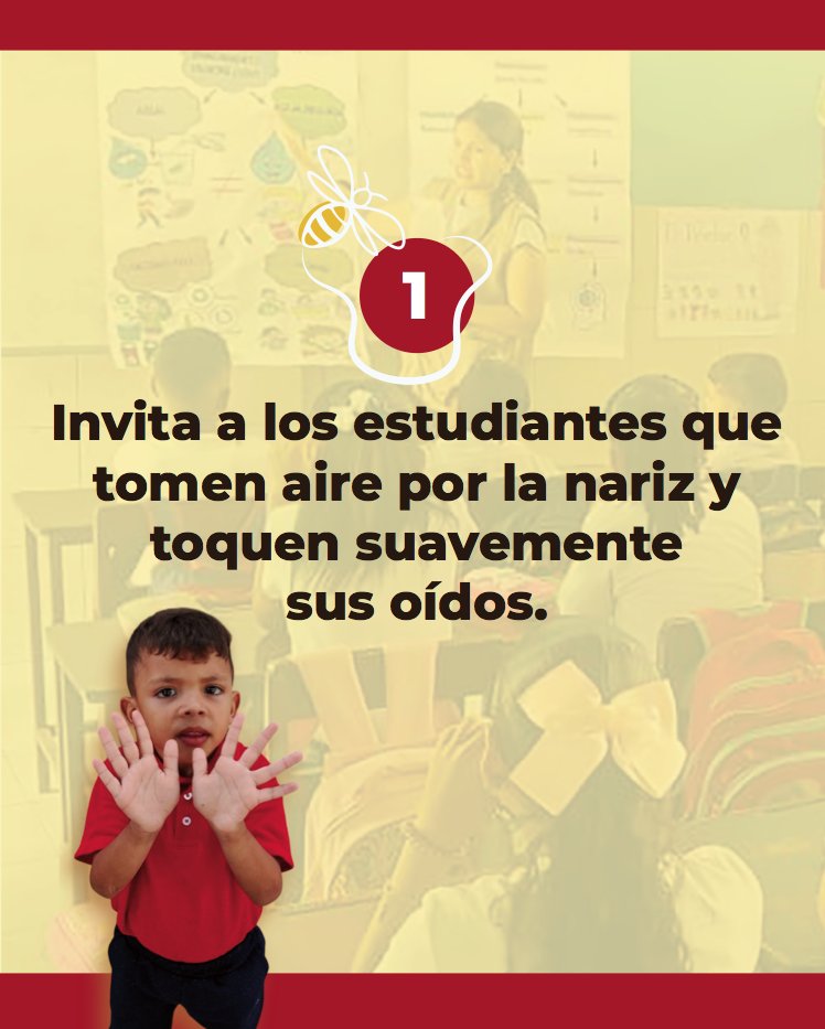 Fundainil's tweet photo. Regula: El sonido vibrante del "zumm" relaja el sistema nervioso de forma inmediata.

Conecta: Hacerlo en grupo crea una sintonía de calma colectiva.

Recuerda: El aula se convierte en un refugio seguro cuando el docente lidera con calma. 💛 https://t.co/Fa1MdSZY3V