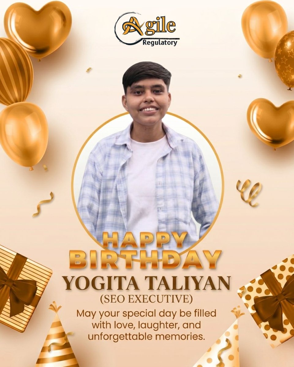 agileregulatory's tweet image. 🎉 Happy Birthday to Yogita Taliyan!

Wishing our talented SEO executive a year full of success, happiness, and amazing opportunities ahead. Have a fantastic day! ✨🎂

#HappyBirthday #AgileRegulatory #TeamCelebration #SEOExecutive