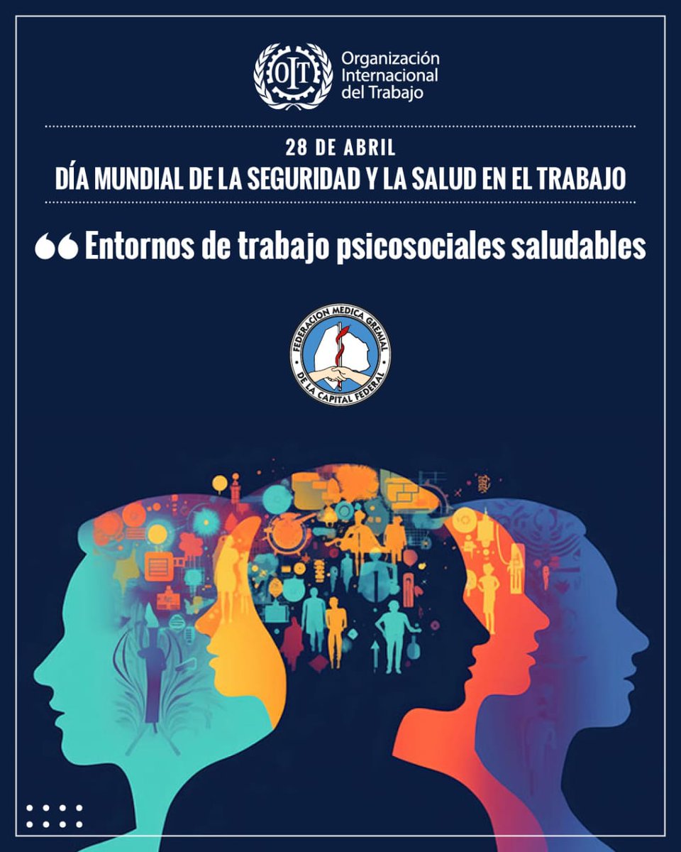 Femecap's tweet photo. 28 DE ABRIL - DÍA MUNDIAL DE LA SEGURIDAD Y LA SALUD EN EL TRABAJO
✔Desde #Femeca subrayamos la importancia de propiciar entornos de trabajo saludables en el ámbito sanitario.

#Salud #Trabajo #SeguridadTrabajo #OIT #Femeca https://t.co/iXqeWbP0Zb