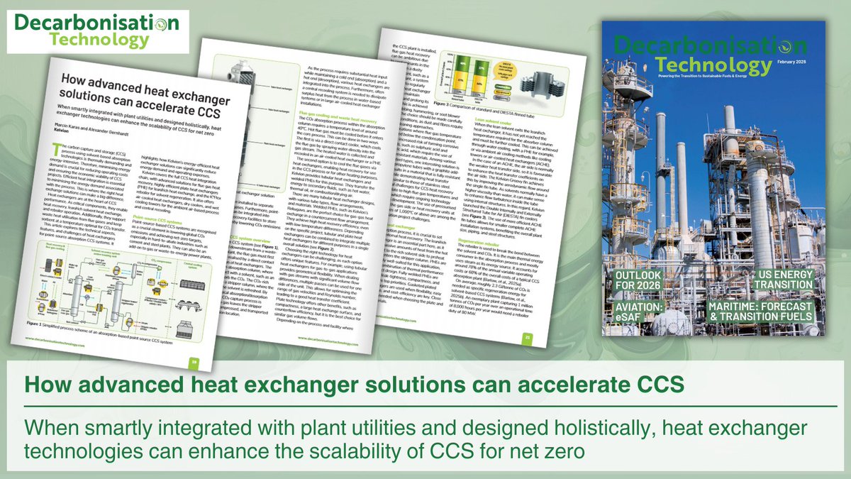 DecarbTechEmap's tweet image. 🍃How advanced heat exchanger solutions can accelerate #CCS. When smartly integrated with plant utilities and designed holistically, heat exchanger technologies can enhance the scalability of CCS for #netzero, @Kelvion_HX - ptqmagazines.digitalrefining.com/Decarbonisatio…