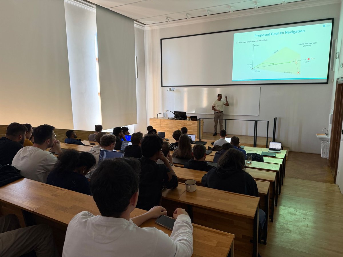 mrs_ctu's tweet image. 🧑‍💻 Last Friday, we welcomed Dnyandeep Mandaokar (University of Klagenfurt), who presented his research on dynamic obstacle avoidance for small UAVs using (CBF)-based trajectory re-planning. 👏 

#Robotics #UAV #CTU #DroneTech #mrsgroupprague