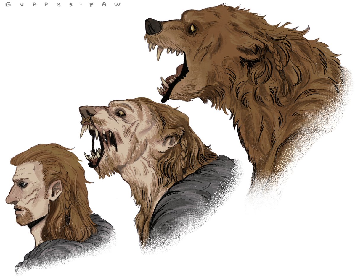 Werebear stuffs featuring Ulfric Stormcloak (Skyrim) because I couldnt think on a better subject hgksh. Not exactly the Werebear design of the game, so its more like a HC. Also this would either fix him or make him worse and I'm here to see that #tftuesday
