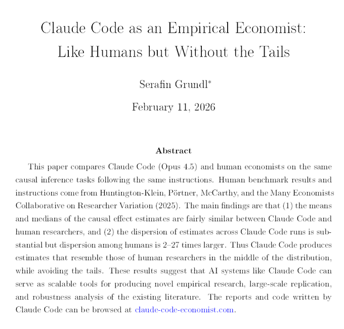 ballesterogh's tweet photo. @CRudinschi @penn_state @aniketapanjwani @VelikovMihail Thanks! For the live demo, we take two assignments students solved earlier in the semester (1-data analysis and 2-replicating estimates from an econ paper) and have AI agents do them too, then compare results side by side.  Similar to Grundl (2026). We wrap up building a website. https://t.co/82G5numiiV