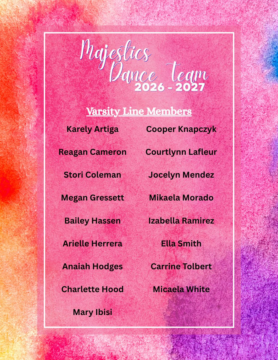 ManvelMajestics's tweet photo. The results for the 26-27 Majestics and Royals dance teams are out! Congratulations to all dancers, we can’t wait to start this next year! https://t.co/OIVEtUxpHm
