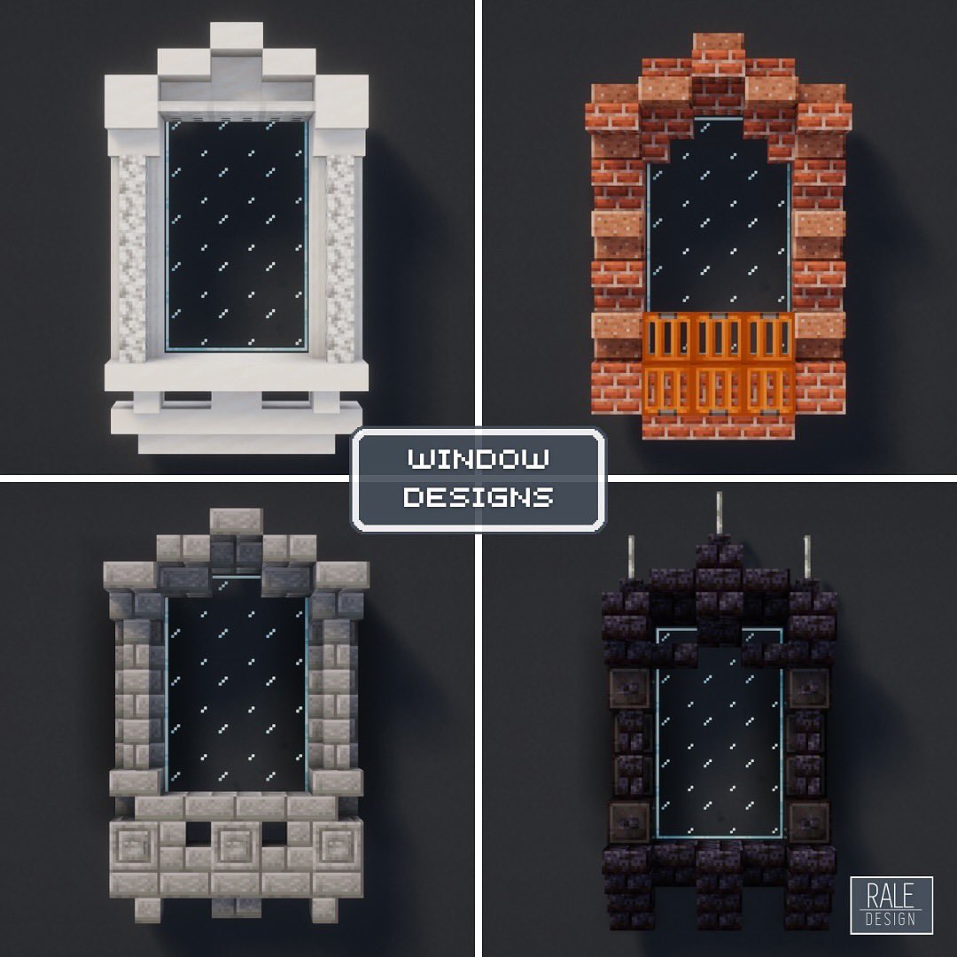RaleDesign's tweet image. Minecraft Grand Window Designs
 #minecraft #mc #minecraftbuilds #minecraftdesigns #minecraftinspiration #minecraftdecoration

⬇️ Download my Builds on Patreon (bio)