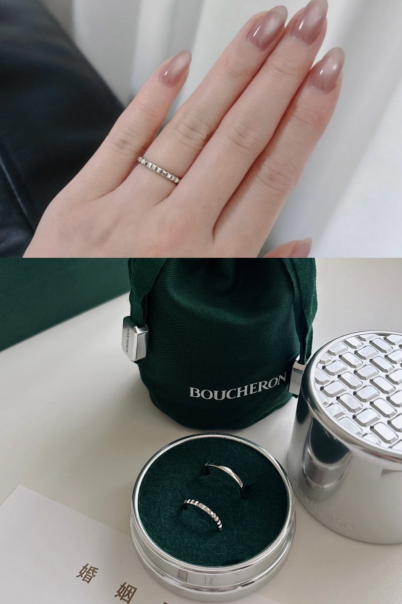 p_p2uu's tweet photo. 結婚指輪はブシュロンに💍クルドパリ、地金だけでこんなにキラキラ✨華奢な方が好みなのでスモール☺️♡ https://t.co/M8VQP97B5G