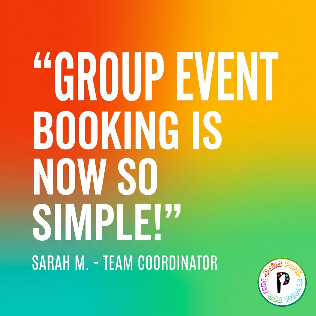 PaintPartyUK's tweet image. We’ve made it easier than ever to gather your favorite people for some colorful fun! 🎨 Just like Sarah said, booking your next event is a breeze. Ready to create some memories? Message us to get started! ✨

#PaintParti #GroupFun #EasyBooking #CreativeConnection