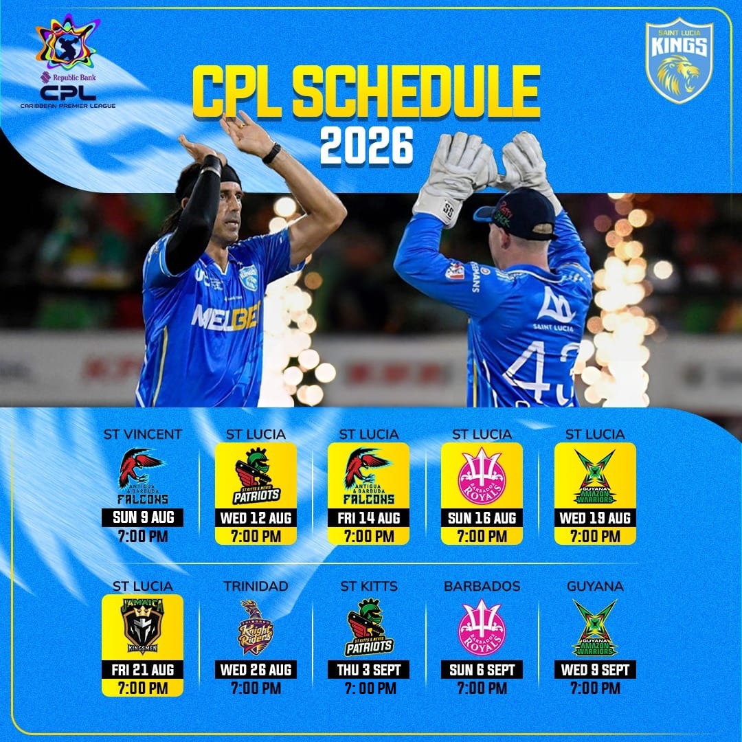 SaintLuciaKings's tweet image. Locked in for the challenge ahead ⚔️

Kings family! Are you ready for CPL 2️⃣0️⃣2️⃣6️⃣

Save the dates and join the party at DSCG 🇱🇨

#CPL26 #beinspired #kiteyenspiwew #Ansanmnouplifò