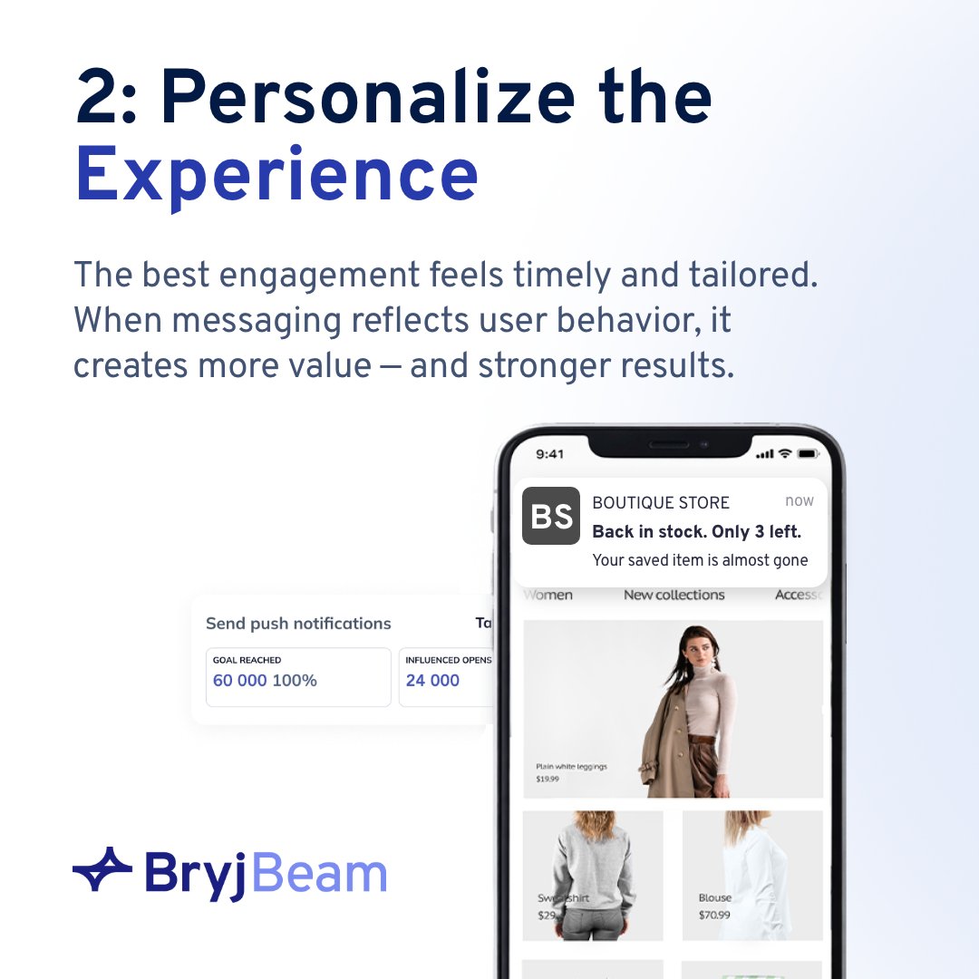 Bryj_ai's tweet photo. Your app can do more than just exist—it can drive real revenue.
👉 Build engagement
👉 Personalize experiences
👉 Reconnect at the right time
Turn your app into a true growth channel.
See how → https://t.co/ZrO5xVamJ5 https://t.co/b854rlXWpd