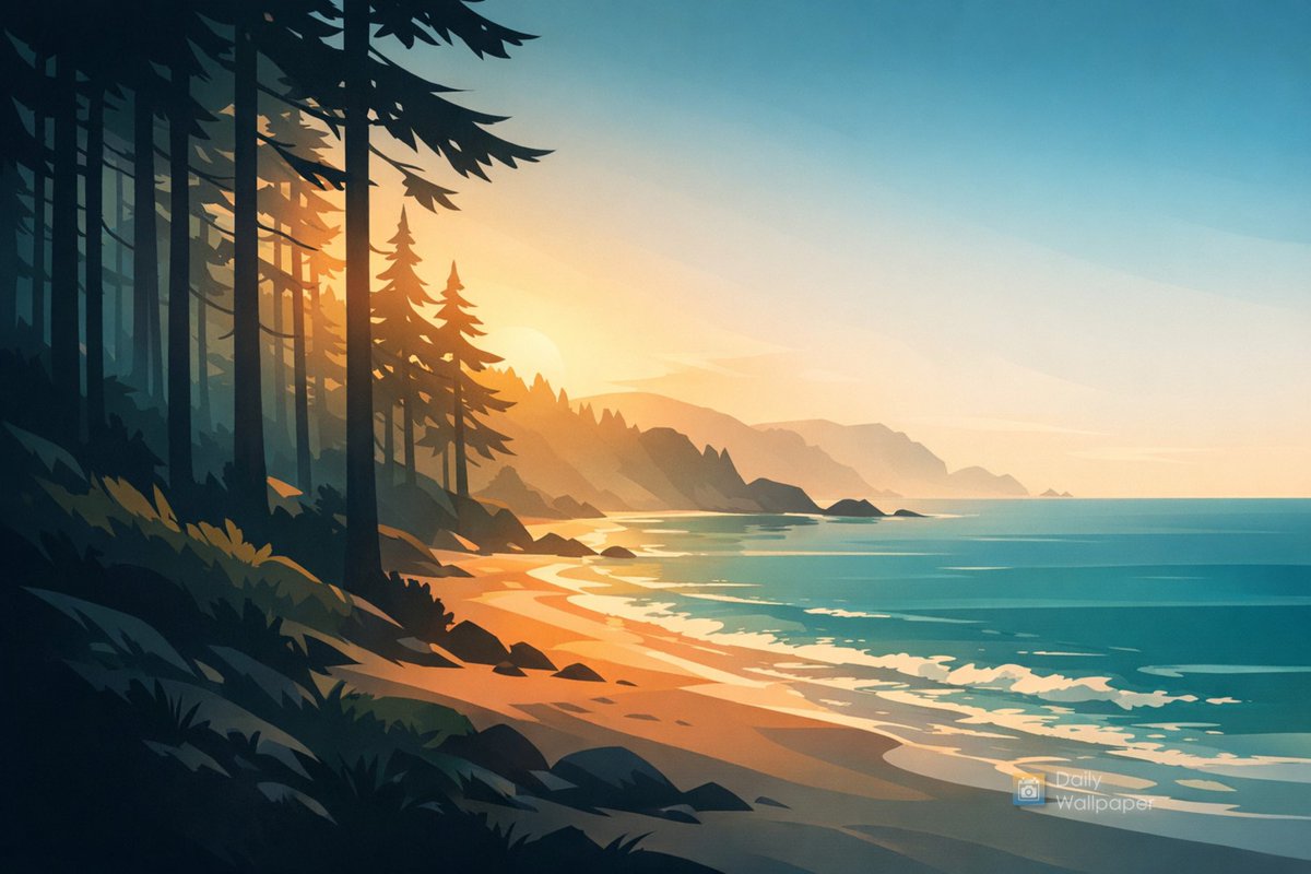 🏝️ “Morning Beach” - new wallpaper

📲 Daily Wallpaper for iOS/Mac:
dailywallpaperapp.com/appstore

#wallpapers #AIArt #OpenAI