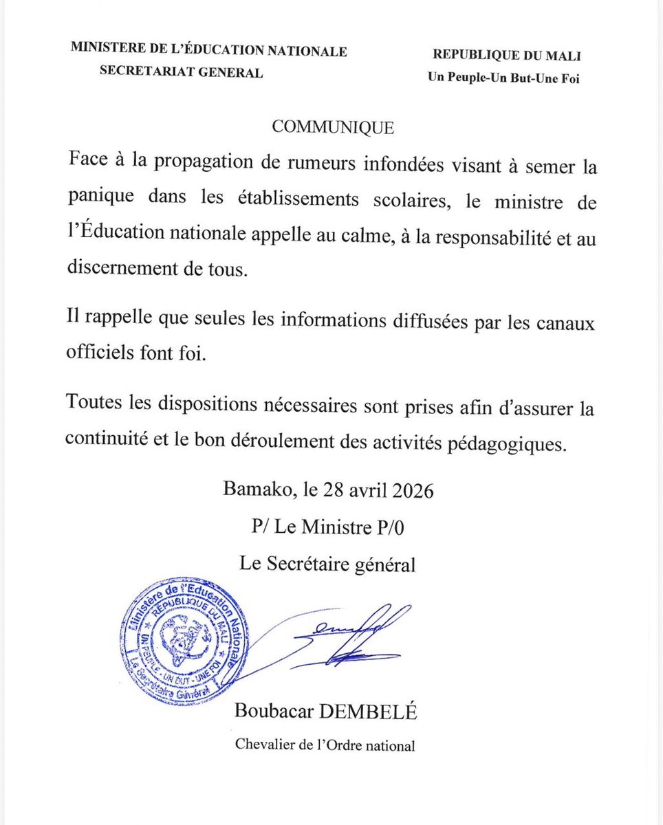 Gouvernement du Mali tweet media