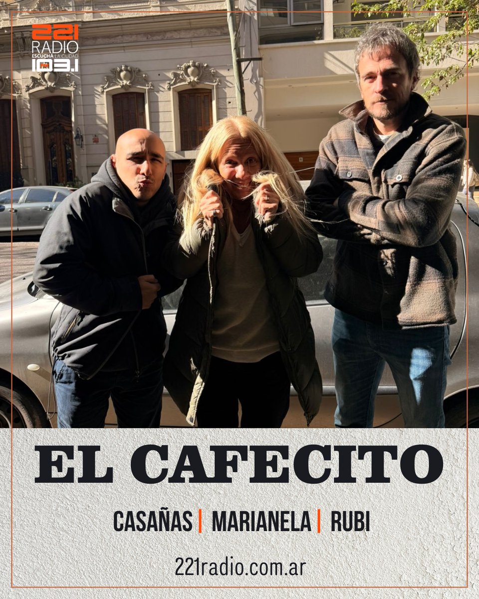 #221Radio ☕️ ¡Escuchá #ElCafecito!

🎙️ Hasta las 12, <a href="/marianelatoseti/">Marianela Tosetti</a>, <a href="/JuanRubinacci/">Juan Rubinacci</a>, <a href="/MartinCasanias/">Martin Casañas</a> y gran equipo

📻 FM 103.1
💻 221radio.com.ar
📲 App 221 Radio