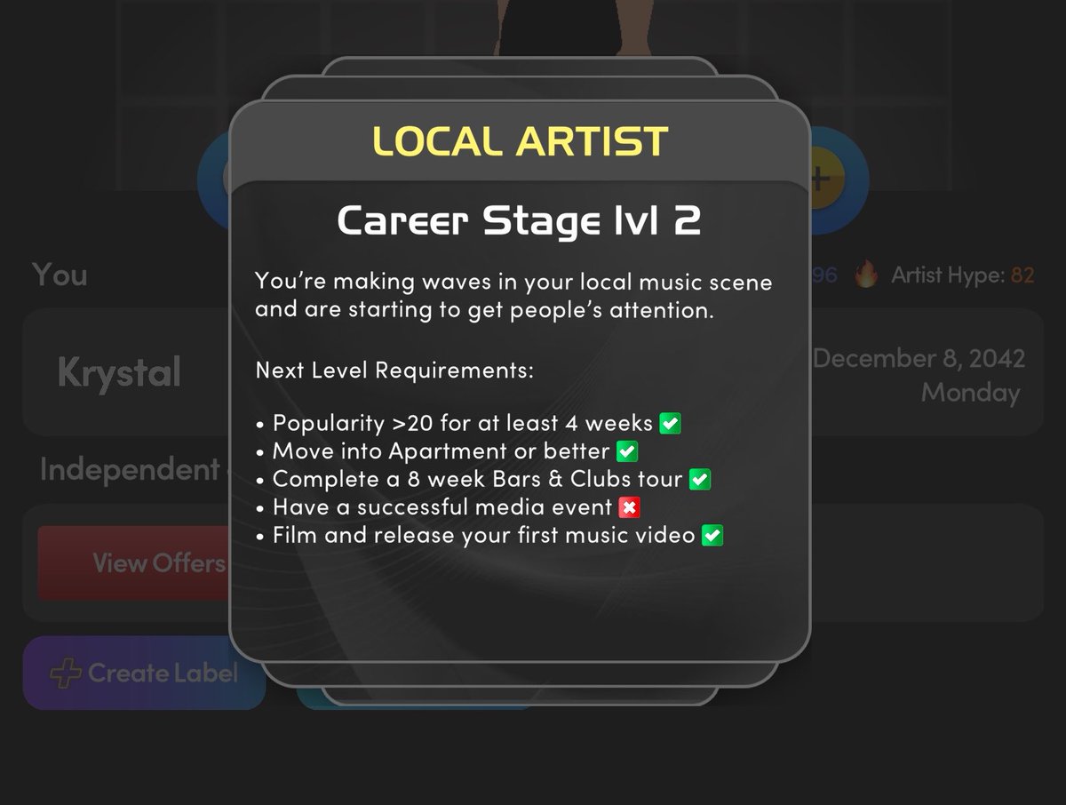 minajmindz's tweet photo. HELP! 

I have not been able to pass this for yearssss now, I don’t understand how the media event works? I’ve not gotten an invite, nor do I see an option? I’ve done everything and yes my skills and popularity are max but no manager or anyone has contacted me for this, HELP! https://t.co/B3RvWZY6Jy