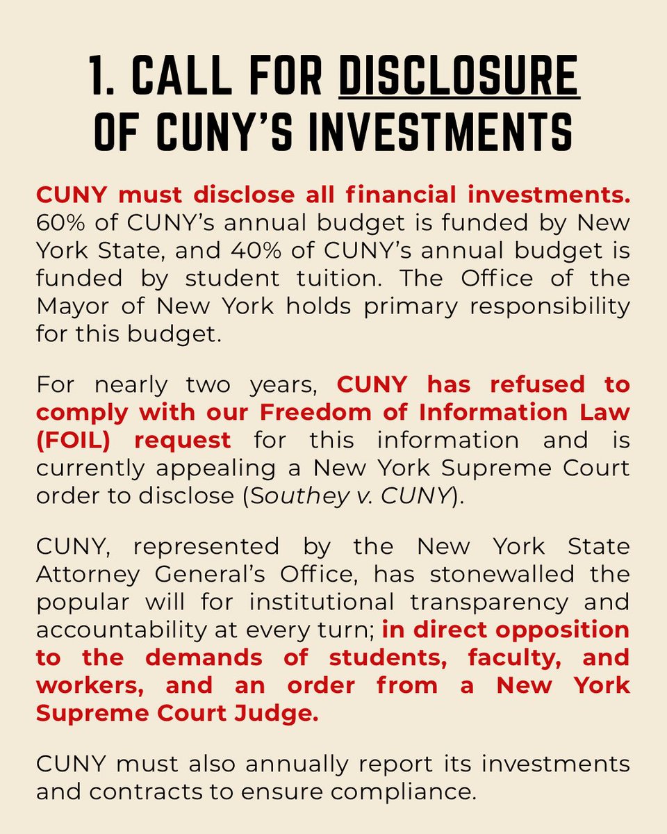 Cuny4P's tweet photo. 🚨 FLOOD THE STREETS FOR DIVESTMENT 🔻
From Harlem to Gaza—Globalize the Intifada

📆 Thurs, April 30
⏰ 5:00PM
📍 116th &amp; Amsterdam

2 yrs since NYPD raids on Gaza solidarity encampments—repression has only intensified. Repression won’t win. The student intifada is still strong! https://t.co/zWLqLVlWRK