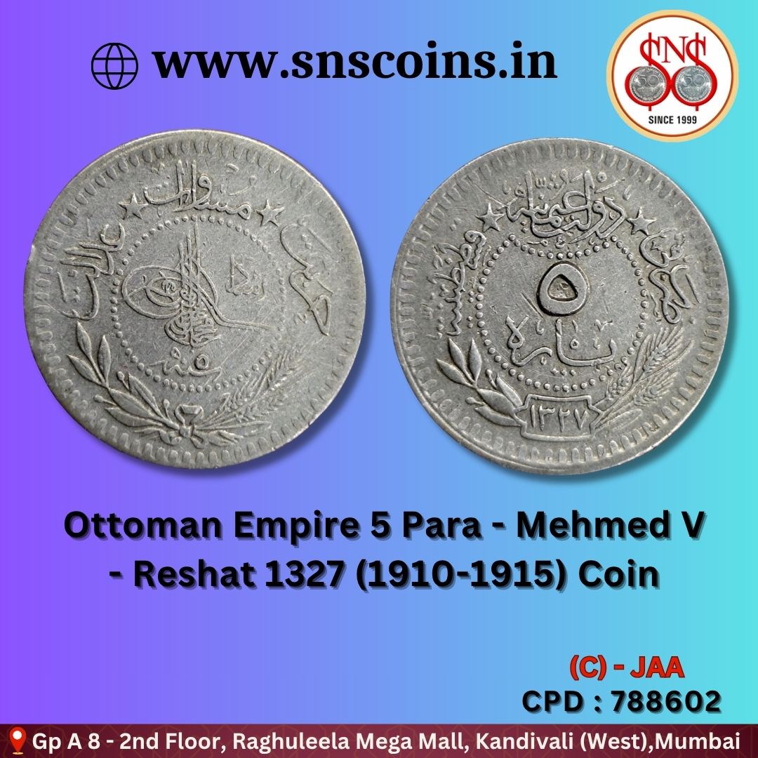 sns_coins6055's tweet image. Ottoman Empire 5 Para - Mehmed V - Reshat 1327 (1910-1915) Coin
For online purchase visit
👇
snscoins.in / snscoins.online
#numismatist #coincollecting #collection #SNSCoins #Numismatics IndianCoins coin snscoins