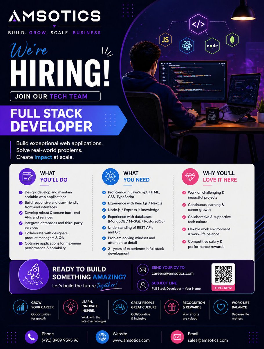 Amsotics's tweet photo. We’re hiring a results-driven SEO Specialist to boost rankings, drive organic traffic, and grow digital visibility. we want you on our team. Join us and help brands dominate search results. 🚀📈✨

#Hiring #SEOSpecialist #NowHiring #DigitalMarketingJobs #JoinOurTeam https://t.co/9c2LCTvLHM
