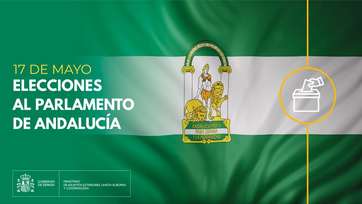CogEspLyon's tweet photo. 🗳 #VotoCERA #VotoenUrna 
Si eres español residente en la circunscripción de Lyon y tienes derecho a voto en las #EleccionesAutonómicas #Andalucía2026 del #17Mayo, el período para depositar tu voto va del 9 al 14 de mayo, ambos incluidos. Horarios y másℹ️: https://t.co/8IKU0wGqm1 https://t.co/QHM6rsXFEf
