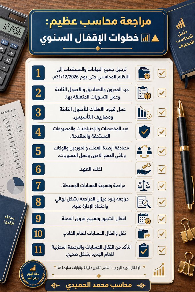 AlHumaydimoha's tweet photo. خطوة تفصل بين محاسب عادي ومحاسب محترف عند الإقفال السنوي https://t.co/VXsonHSUIp