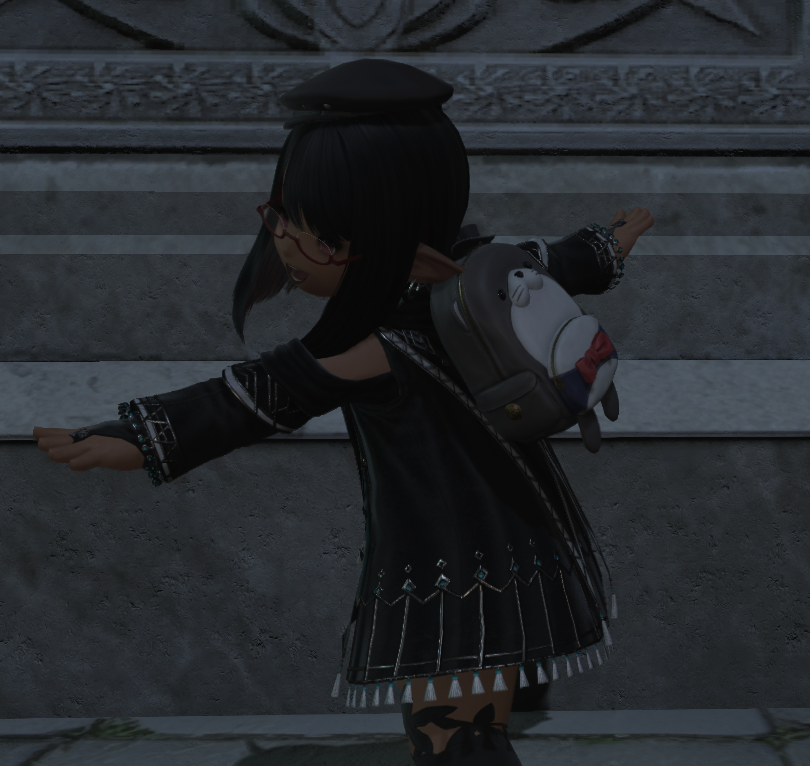 Cute Otter Backpack, glad I got to be one of the cool kids who gets this silly thing even if sqeenix will probs remove it lol