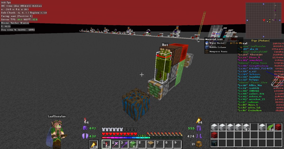 Leaf_Suzulan's tweet photo. 久しぶりにネザーの水運んでる気がする。
#Leafcraft #Minecraft #マインクラフト https://t.co/yOdJn2c0ck