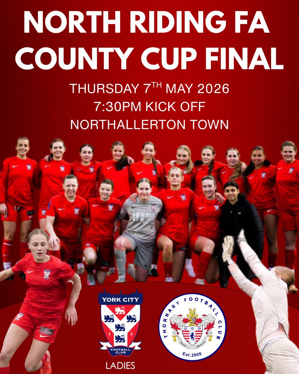 YorkCityLFC's tweet photo. 1 week to go until the development team take on Thornaby in the County Cup final! 🙌

#YCLFC #MinsterBelles https://t.co/wmTK1EA2Rj