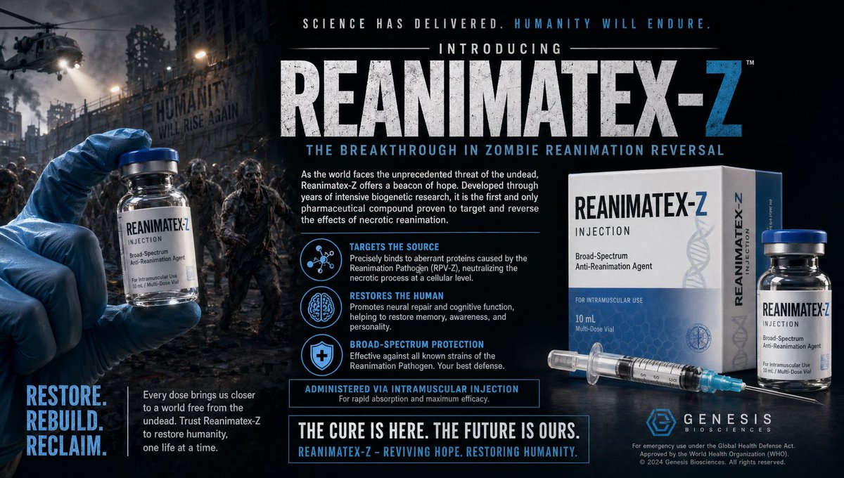 Zombie Cure Pharma Ad Poster