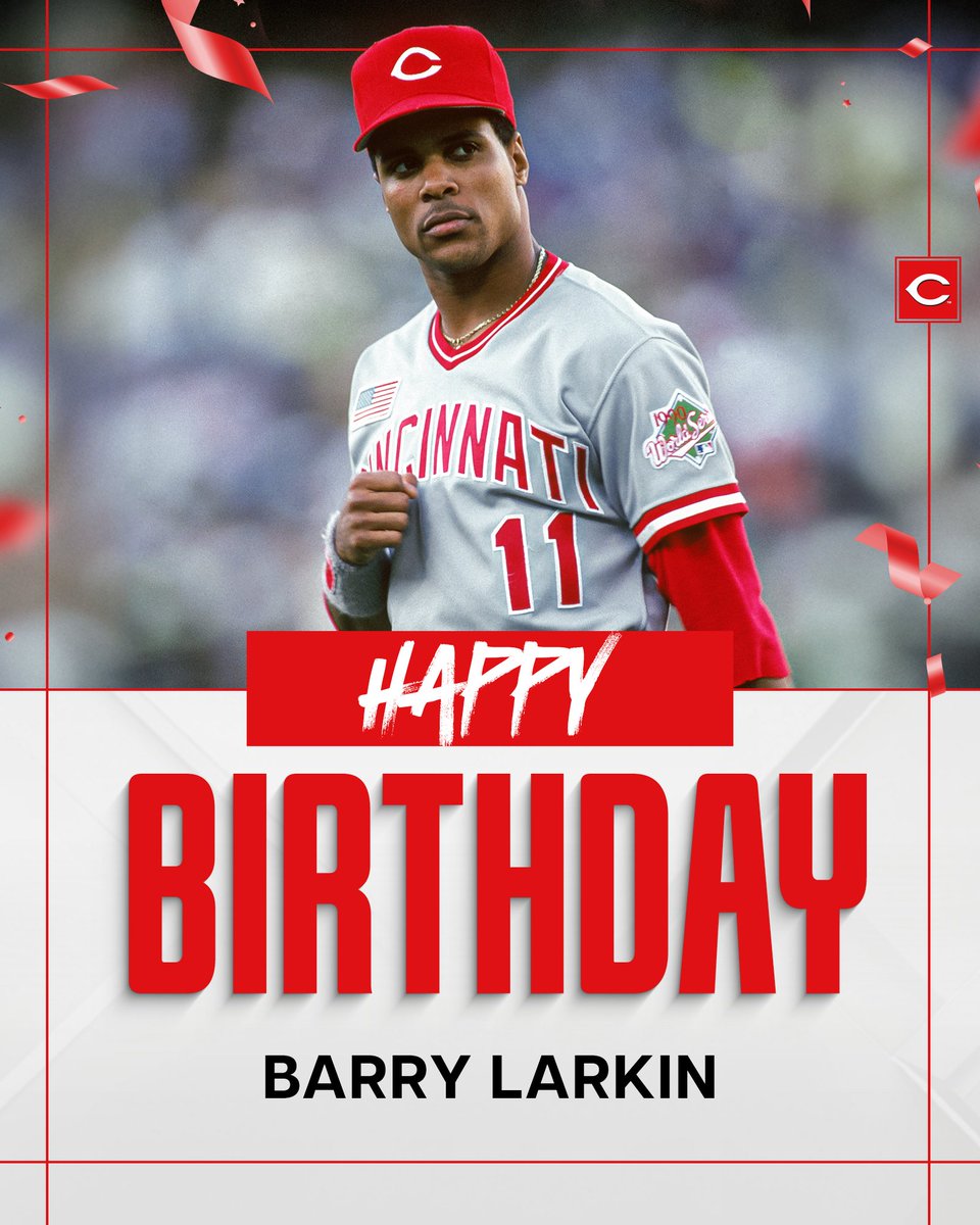 Happy birthday to Cincinnati's own, Hall of Famer Barry Larkin! 🎈