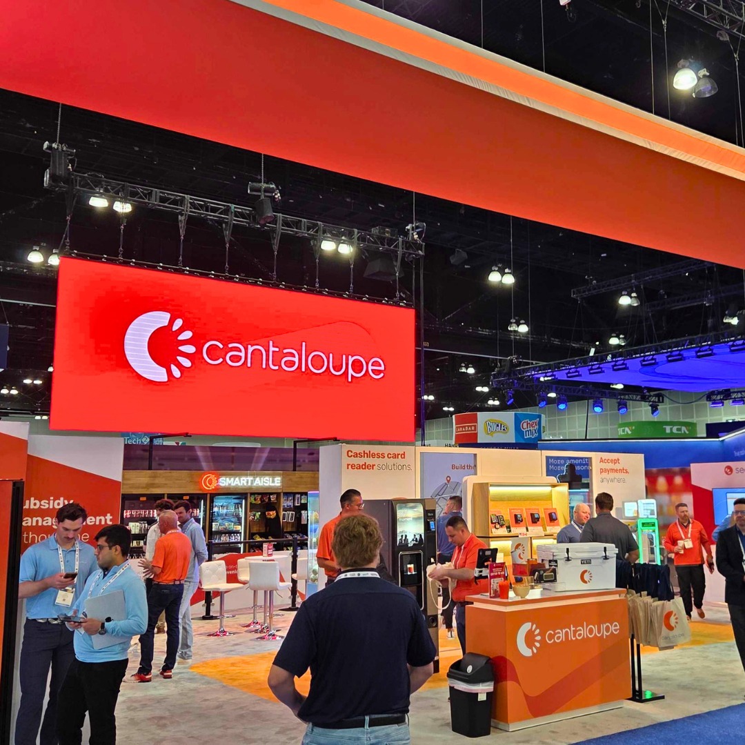 Visit_Visual's tweet photo. Yes you CANtaloupe! Another successful #NAMA (National Automatic Merchandising Association) wrapped, late last week, in Los Angeles. We appreciate collaborating with the @cantaloupeinc_team, each year, to evolve their exhibit to best highlight their latest and greatest offerings. https://t.co/peuJXPwzba
