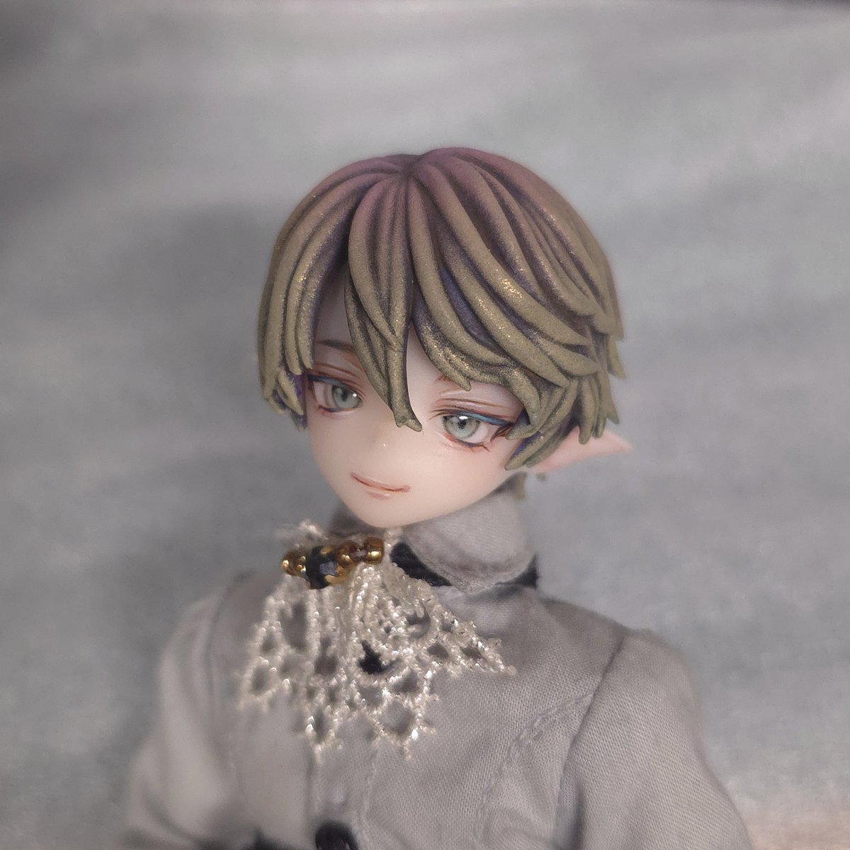 ー専用ーモンストドールカスタム 入れ目♡白髪のノア♡男の子 えっくす