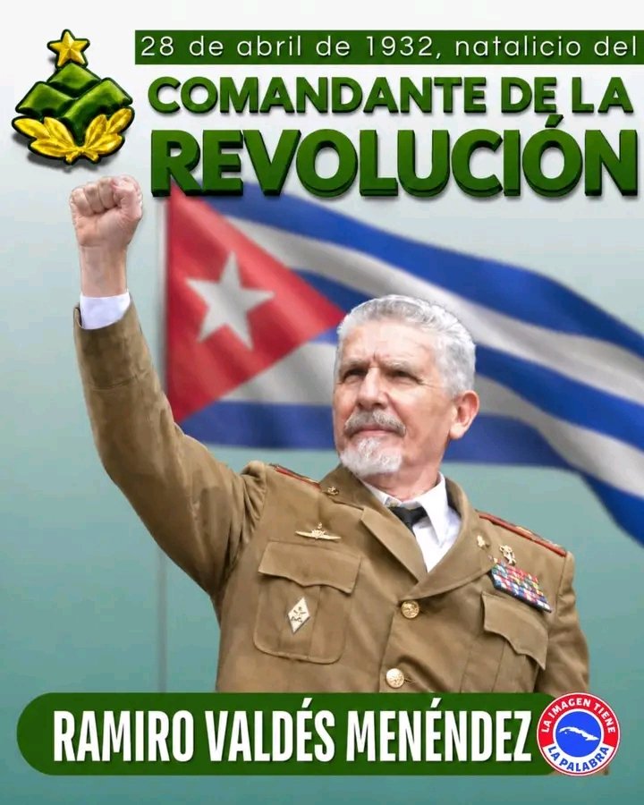MaraEle68135360's tweet photo. Feliz cumpleaños al comandante  de la Revolución Ramiro Valdés Menéndez en nombre de las #MujeresEnRevolución de #ProvinciaGranma https://t.co/RX2OEZRvGS