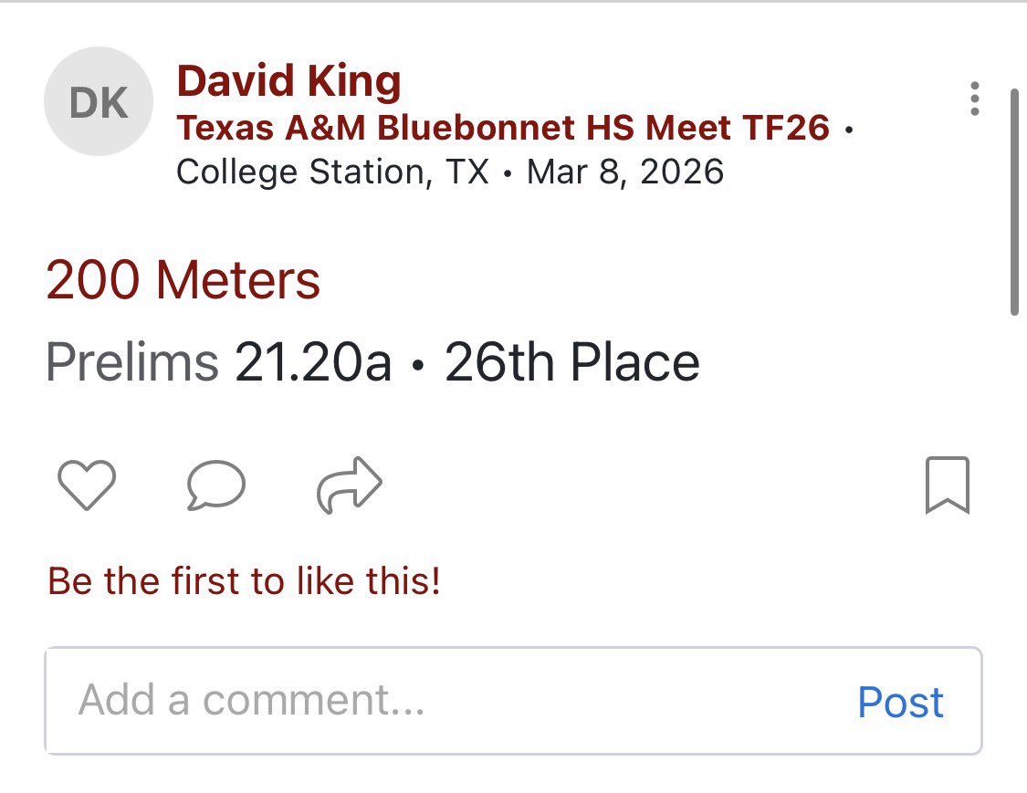 David_is_Fast's tweet photo. @CoachT_G Coach I'm the athlete/sprinter you're looking for. I run the 100, 200, 400, WR/DB. I’m faster than those times I posted. Let’s talk Coach!
2026 Grad Duncanville HS
Davidkingathlete@gmail.com https://t.co/4Ec9cy1EVe