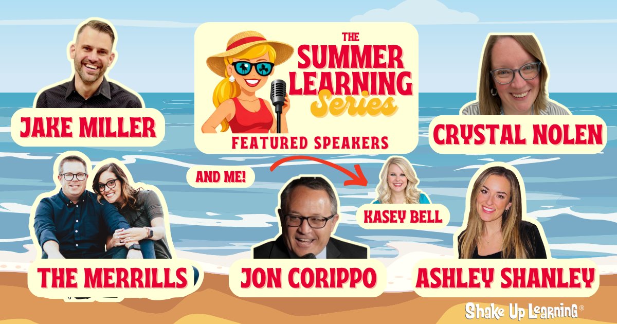 ShakeUpLearning's tweet image. 🌴 FREE PD on the Patio!
👩‍💻 Featured Speakers: @themerrilsedu @jakemilleredu @joncorippo
shakeuplearning.com/blog/summer-le… #teacherPD #edtech #edchat #k12 #teacherlife #aiineducation #googleedu #TCEA #ISTE #FETC