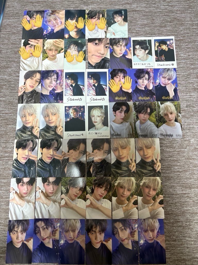 _fxyx_'s tweet photo. TXT 過去トレカ 交換

【譲】 スビン ボムギュ ヒュニンカイ
🐰🐻‍🐧

【求】 引用元 🦊🐿 &amp;4枚目🧡
kakao standard ver. 🦊

郵送📮
2枚~
n:1可能
#TXT交換 #TXTトレカ交換 https://t.co/tlpWGIyeAN