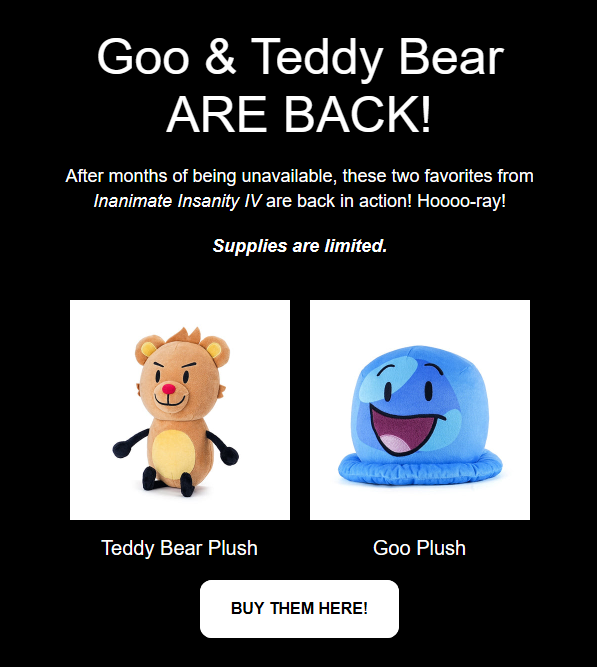 Inanimate Insanity Updates tweet media