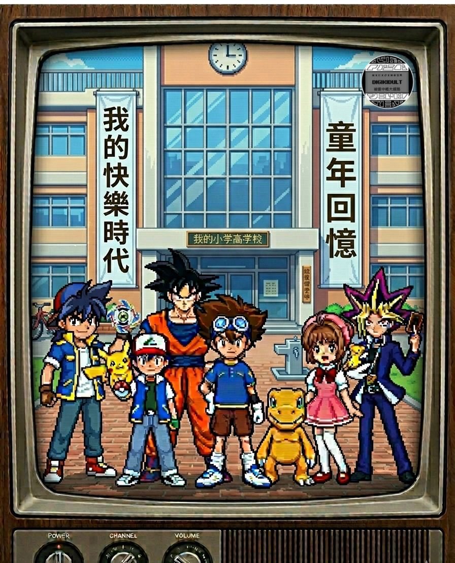 📺 Good Old days for the TV generation
#Digimon #pokémon #dragonball