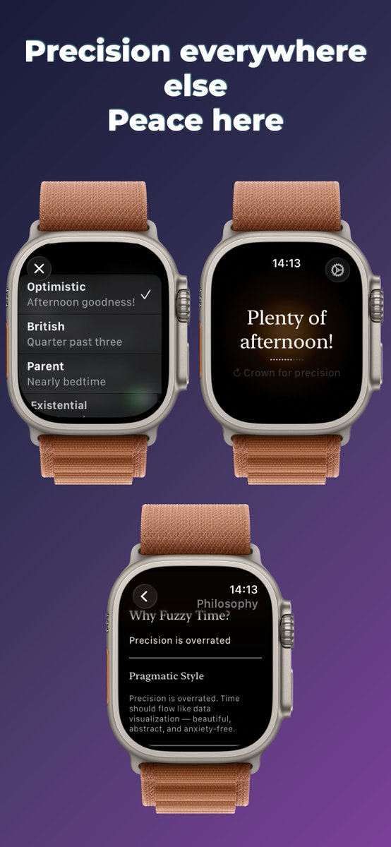 Pragmathema's tweet image. Punctuality is anxiety with calendar. Fuzzy Time removes the calendar, keeps the calm. apps.apple.com/gb/app/fuzzy-t… #Punctuality #Anxiety #Calm