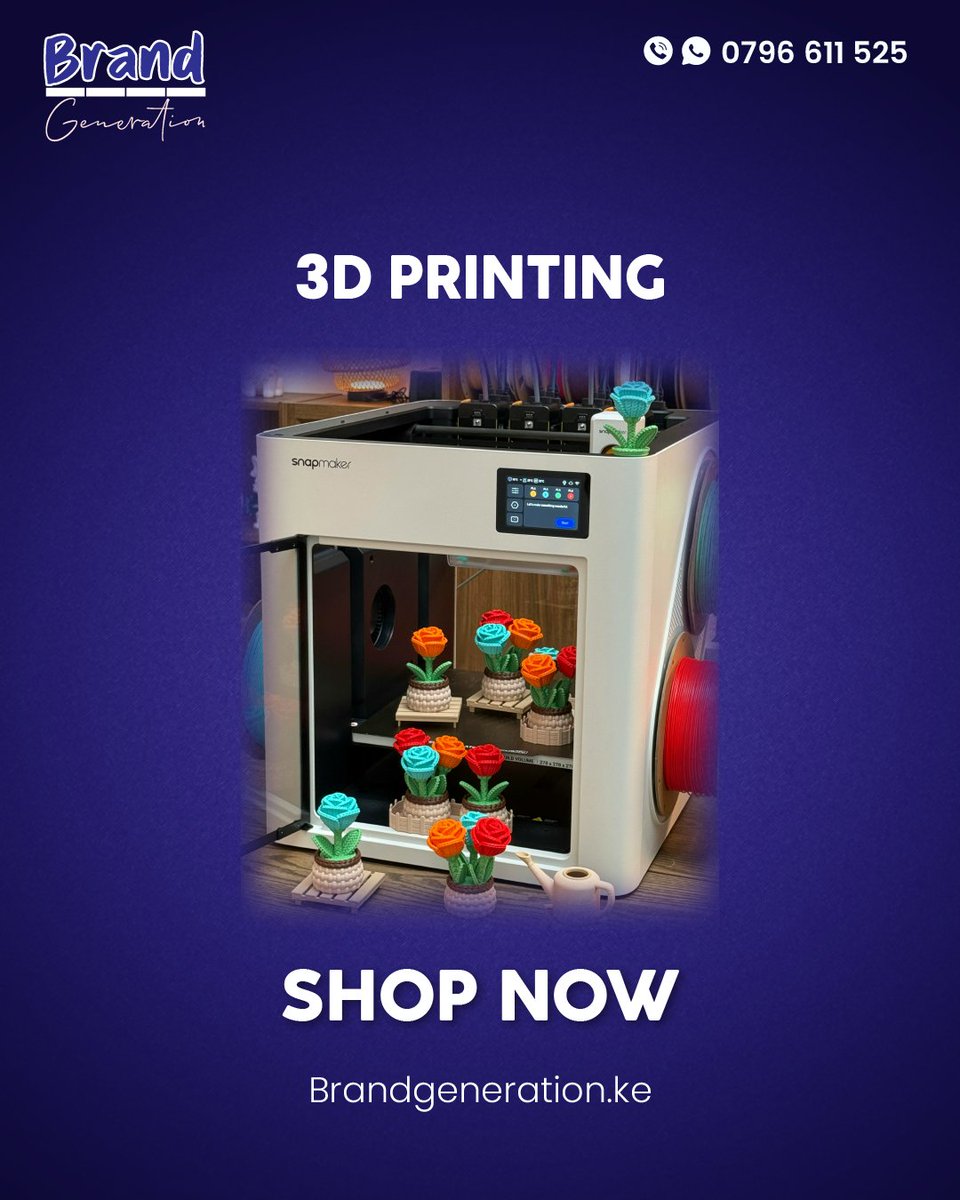 Generation47891's tweet photo. 🖨️ Bring your ideas to life with 3D Printing.

Perfect for prototypes and custom designs — from Brand Generation.

📞 0796611525
💬 WhatsApp: 0796611525
#3DPrinting #BrandGeneration #Innovation #BrandVisibility #Prototyping https://t.co/mqLLwCFPux