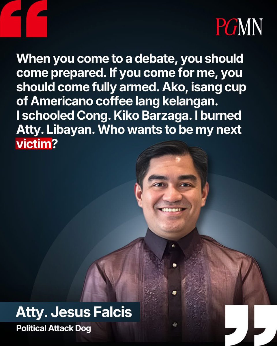 Thank you so much to PGMN for calling me a political attack dog.

That means I’m effective in what I do that the DDS world, including PGMN, thinks I am an attack dog…

…even when I’m just a Filipino patriot calling out the fake news and propaganda of the DDS. 👊

#BasagDDS