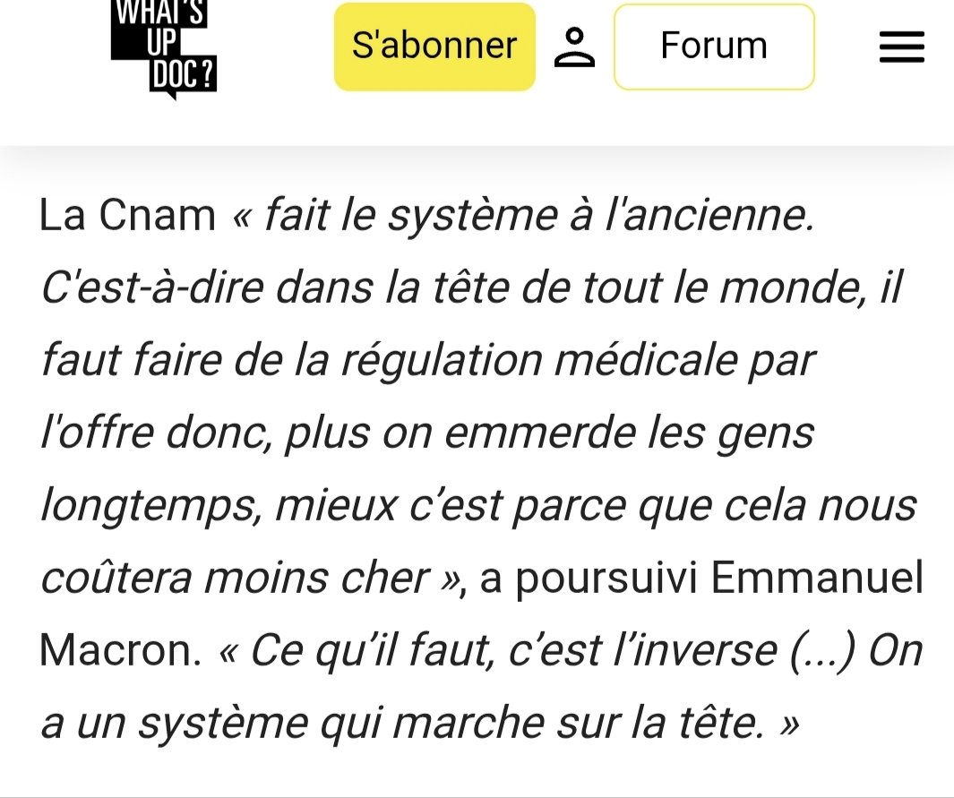 Ah !
Si même le Président de la République le reconnaît publiquement… peut-être qu’il serait temps d’ouvrir les yeux, non ?
#cnam on marche sur la tête !
<a href="/ThomasFatome/">Thomas Fatôme</a> <a href="/stephanie_rist/">Stéphanie RIST</a> <a href="/SebLecornu/">Sébastien Lecornu</a> <a href="/SyndicatONSIL/">Onsil</a>