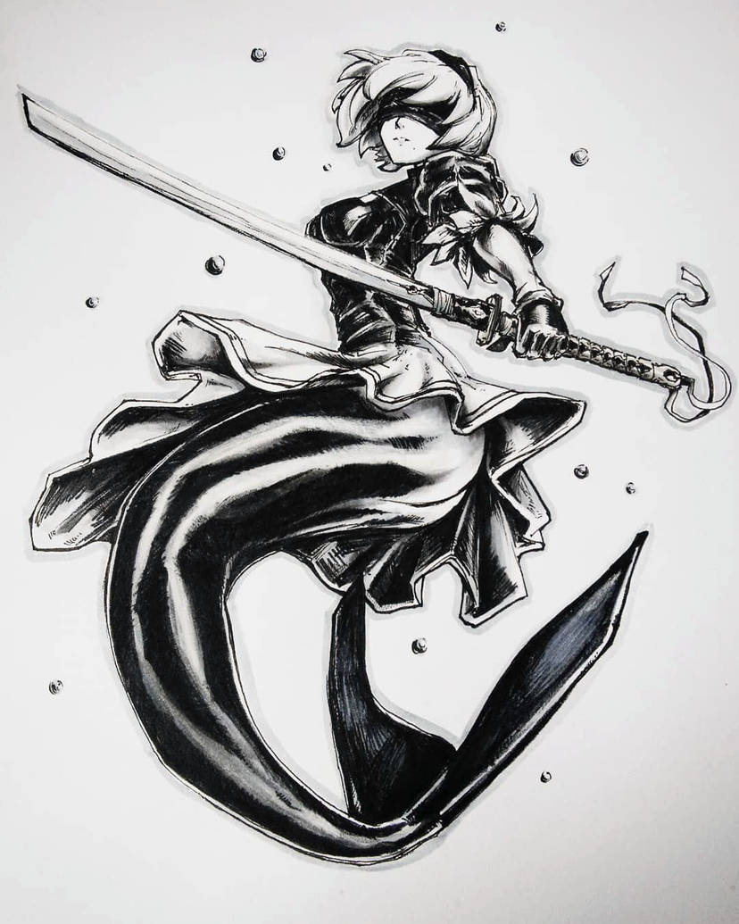 For MerMay 2019 I used my Copic markers a bit on some artworks ...