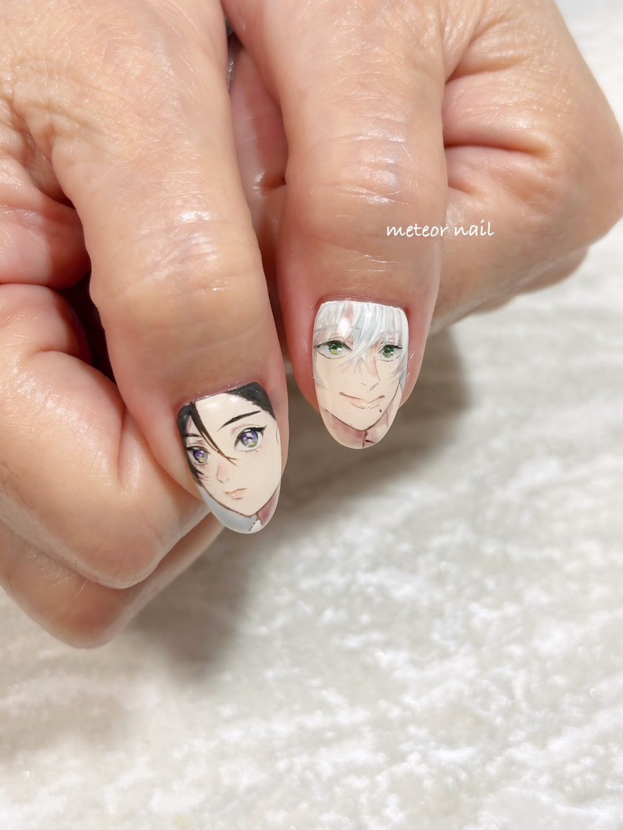 meteornail's tweet image. 定額コース＋うるわしの宵の月　市村琥珀＆滝口宵　痛ネイル꙳.☽

#ネイル　#nail #nails #nailart #gelnail #nailstgram #nailswag #美甲　#ネイルブック　#...

詳細はこちら↓（ネイルブック）
nailbook.jp/design/9936191/