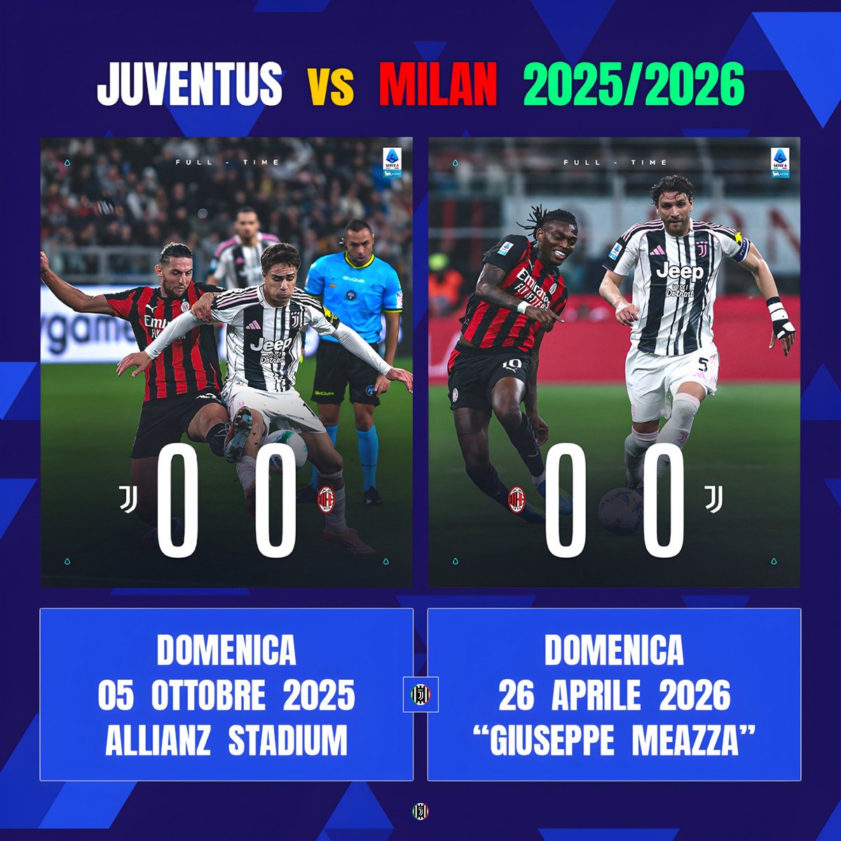 aboutjclub_'s tweet image. Per la prima volta nella storia della Serie A a girone unico, Milan e Juventus hanno pareggiato 0-0 entrambi i match stagionali in Campionato. Quarto 0-0 nelle ultime 5 sfide in Serie A: lo stesso numero delle precedenti 41 sfide in Campionato. #MilanJuve #FinoAllaFine #ForzaJuve
