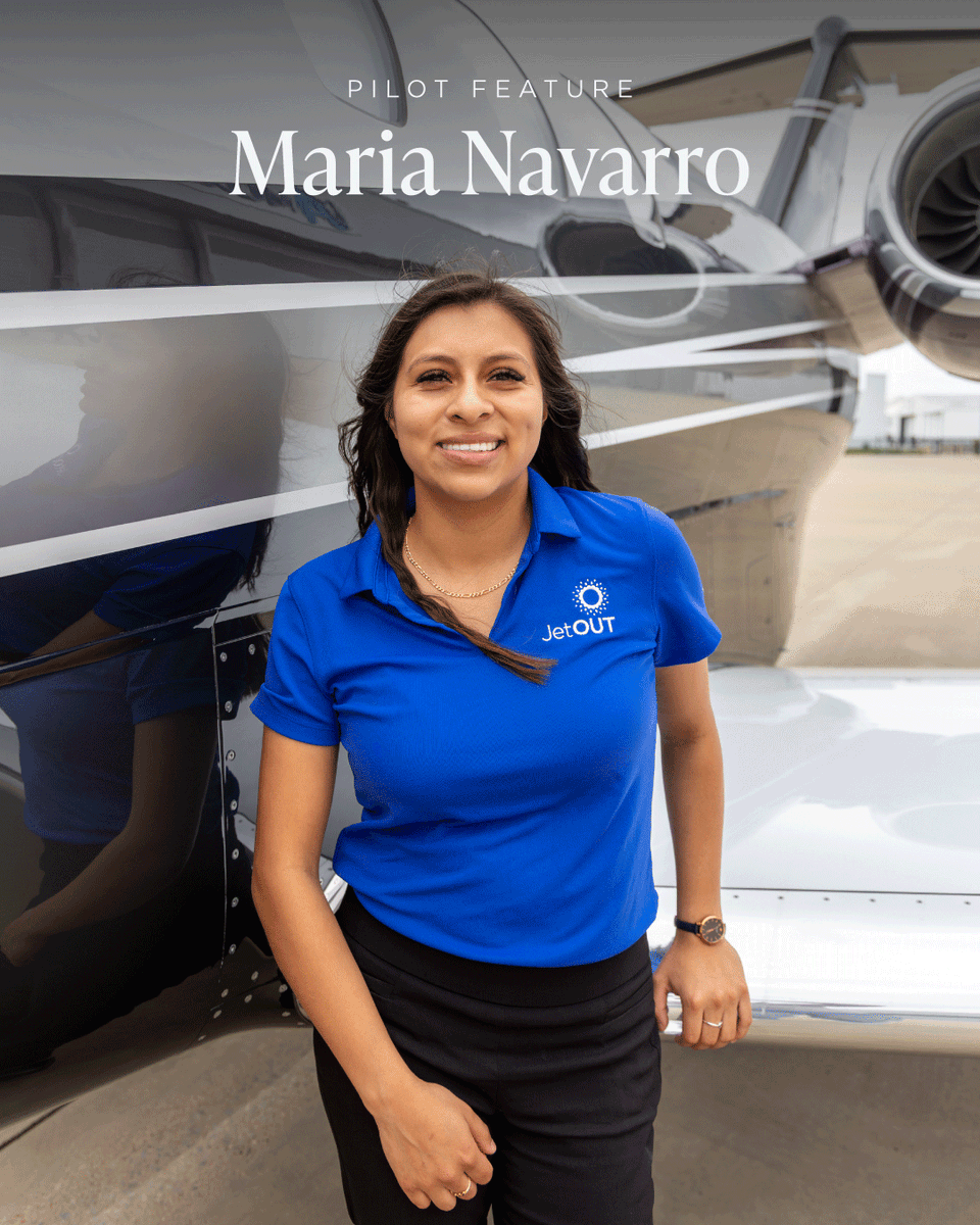 FlyJetOut's tweet photo. Meet Your Pilot: Maria Navarro ✈️ With 6 years of experience, Maria ensures every Jet OUT flight is seamless. Off the runway, she's been riding motorcycles since age 12 and is a Pokémon fan too. https://t.co/zMfhipuayr