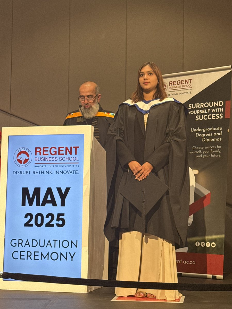 REGENT_BSchool's tweet image. Graduation is almost here.

Soon, REGENT Business School will celebrate the commitment, pride and progress behind every graduate journey.

Your story can begin today.

Register at regent.ac.za

#SurroundYourselfWithSuccess #RBSGrad2026 #RegentBusinessSchool