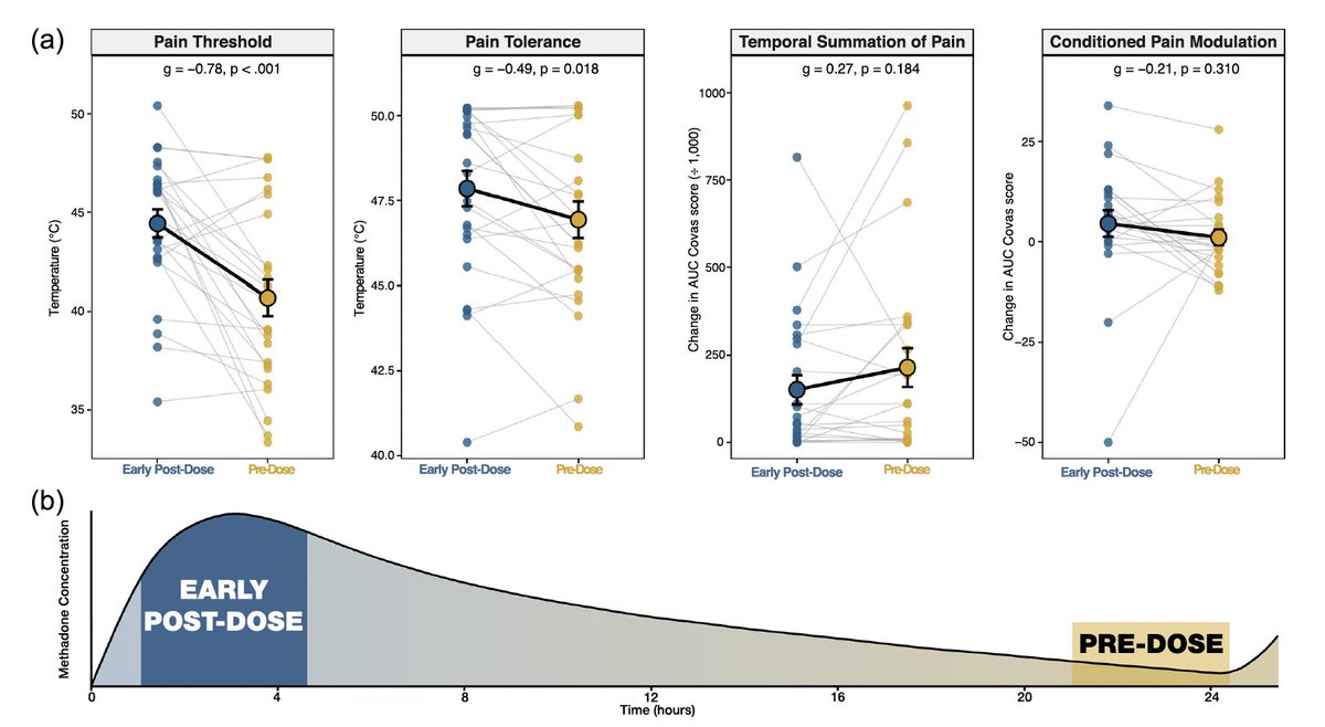 JPDeAquinoMD's tweet image. Is once-daily #methadone enough to manage #pain among patients with #OUD?

Using quantitative sensory testing (#QST), we show evidence of greater pain sensitivity just before the next methadone dose—suggesting an inter-dose “hyperalgesic window.”

  tinyurl.com/4thjjx8m